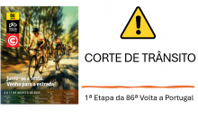 Corte de trânsito - 1ª Etapa da 86ª Volta a Portugal